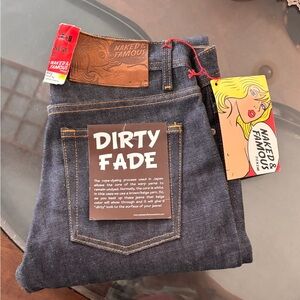 Naked&Famous Rare and Raw Japanese Denim - Weird Guy- Dirty Fade Selvedge Sz 30